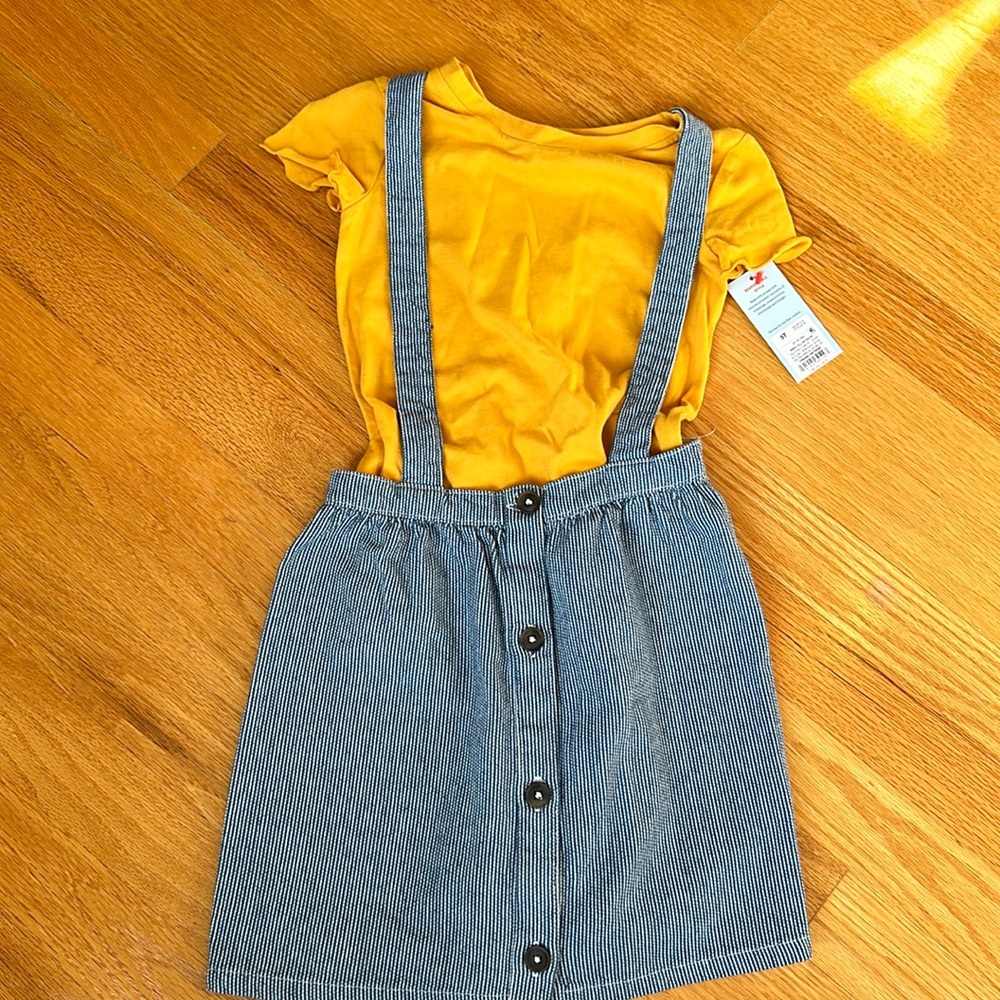 Cat & Jack overall Skirt with top